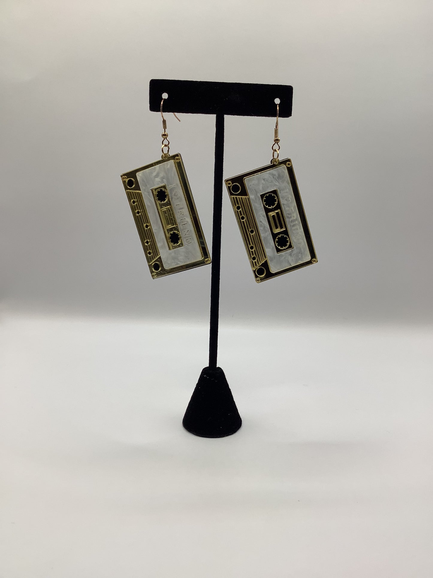 Simulation Cassette Tape Drop Earrings.