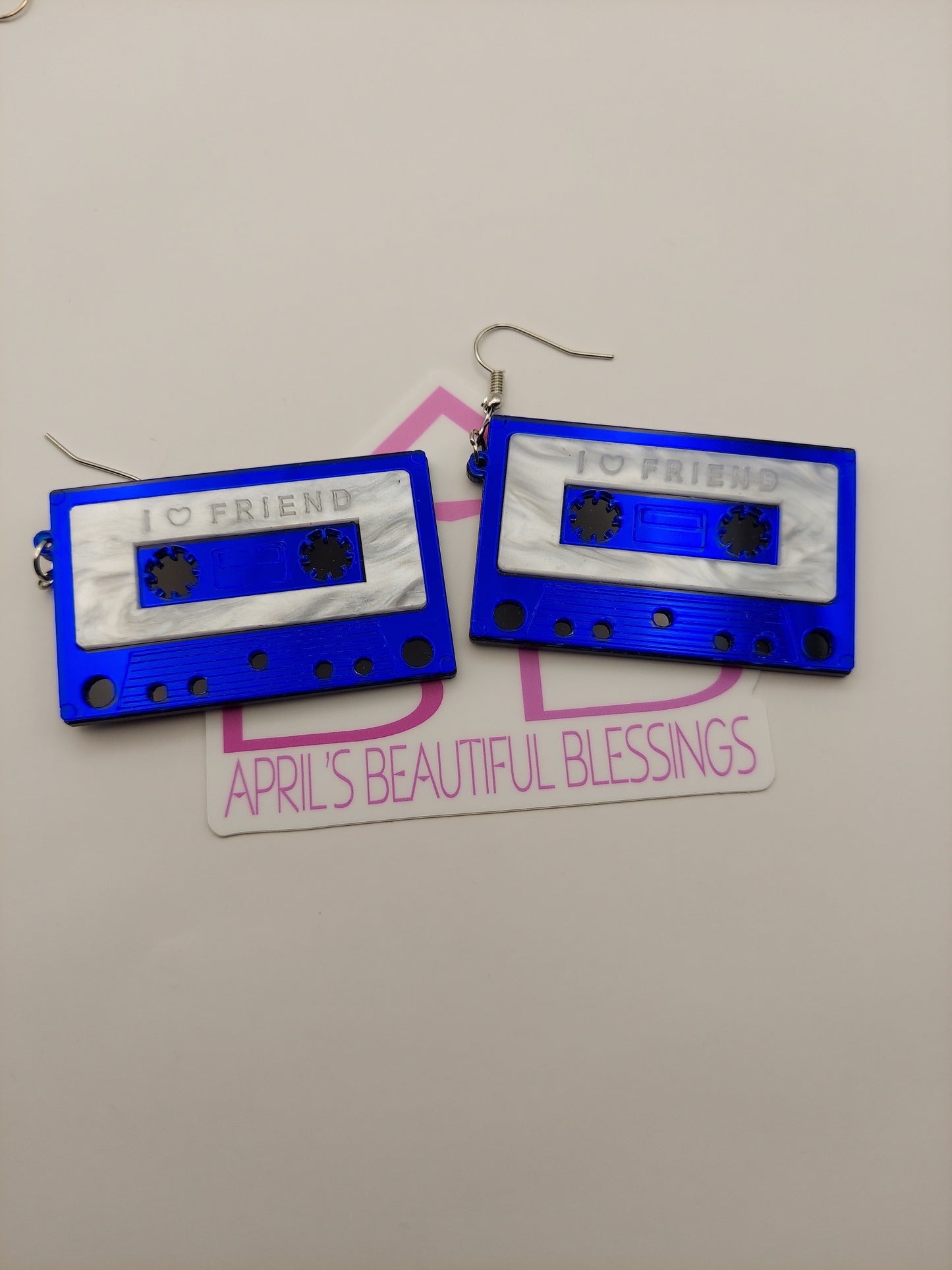 Simulation Cassette Tape Drop Earrings.